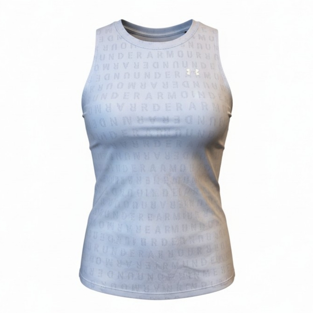 Under Armour Women’s XL Gray Logo Print Sleeveless Athletic Loose Fit Tank Top